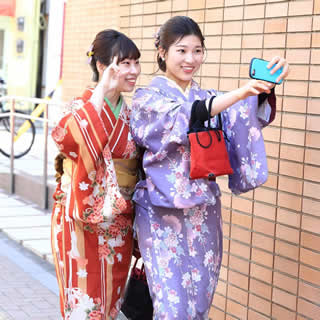 浅草着物散策観光プランお着物の一例