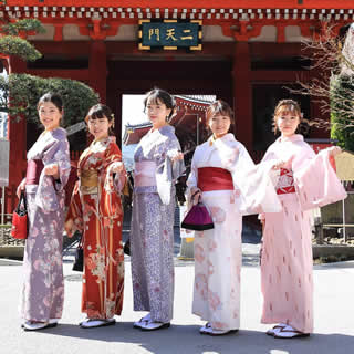 浅草着物散策観光プランお着物の一例