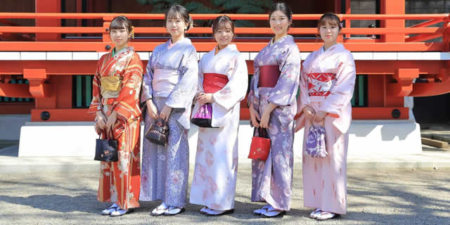 浅草着物散策観光プランお着物の一例